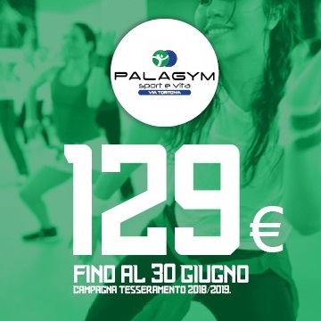 promozione via tortona offerta palagym gennaio 129 euro fitness palestra genova